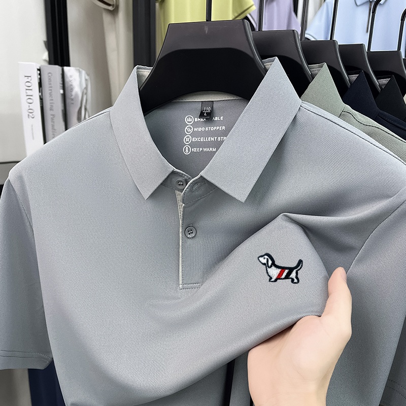 Polo Shirt Pique - 남성용 반소매 폴로 셔츠 폴리에스터 스판덱스