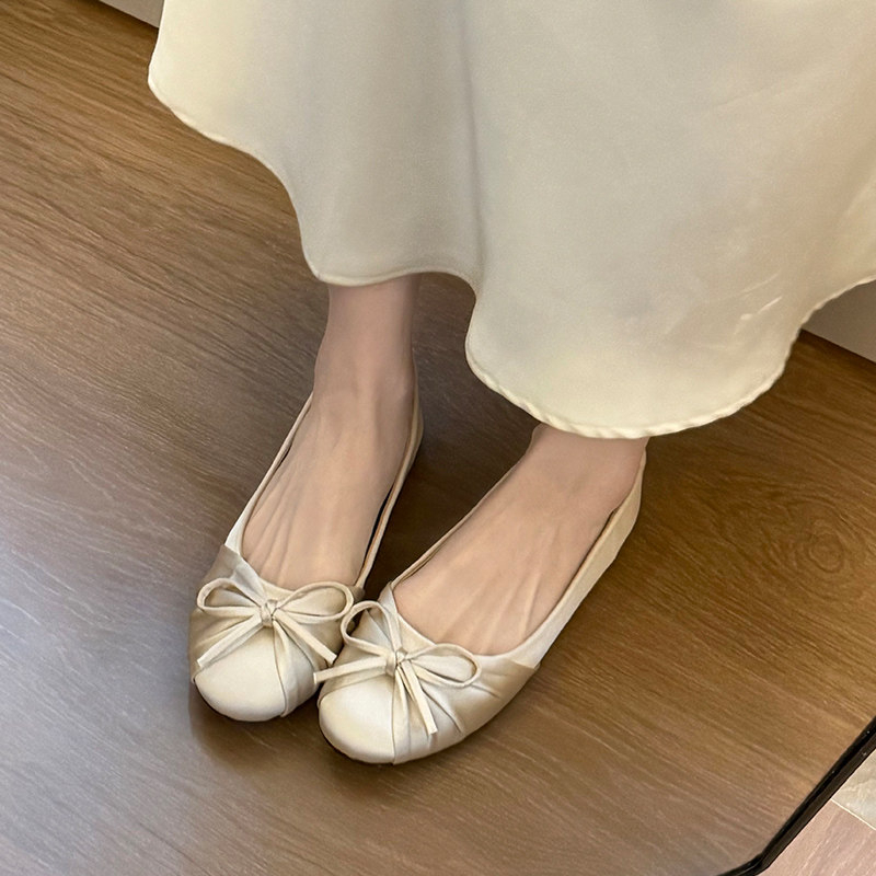 2026년 신상 리본 장식 새틴 얕은 굽 싱글 슈즈 여 - Espadrille Slip On 리뷰 및 가격