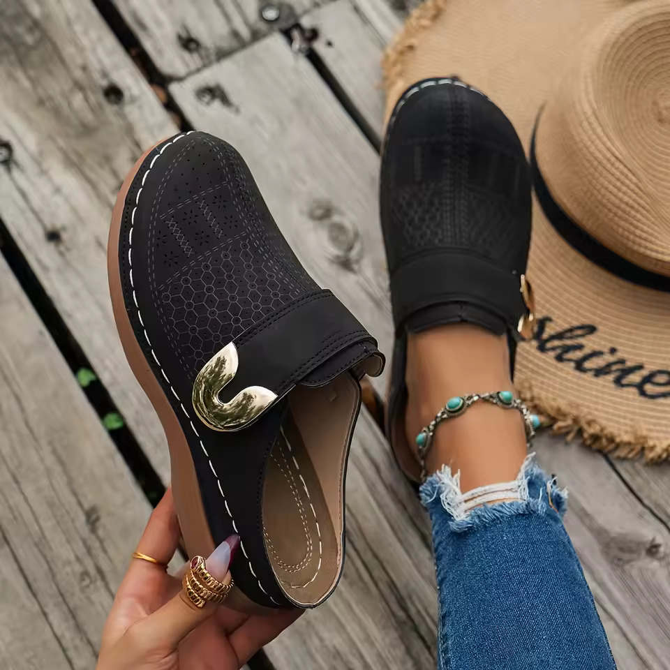 여성용 컴포트 뮬 슬립온 슈즈, 속이 빈 논슬립 플랫  - Espadrille Slip On 리뷰 및 가격