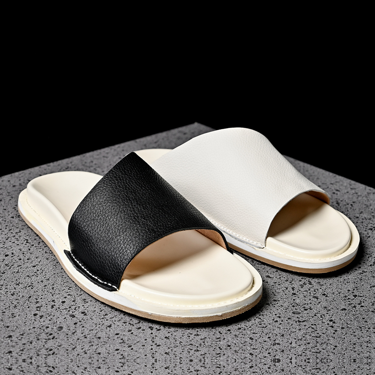 고품질 부드러운 남성 천연 가죽 슬리퍼 2025 여름  - Flip Flop Leather Men 리뷰 및 가격
