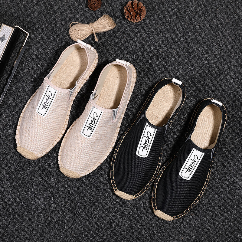 린넨 남성 캐주얼 슈즈 로퍼 남성 플랫 슈즈 위빙 피셔 - Espadrille Slip On 리뷰 및 가격